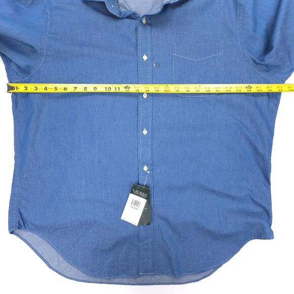NWT Ralph Lauren Chambray Denim Long Sleeve Button Down Casual Old Money Minimal - Picture 4 of 9